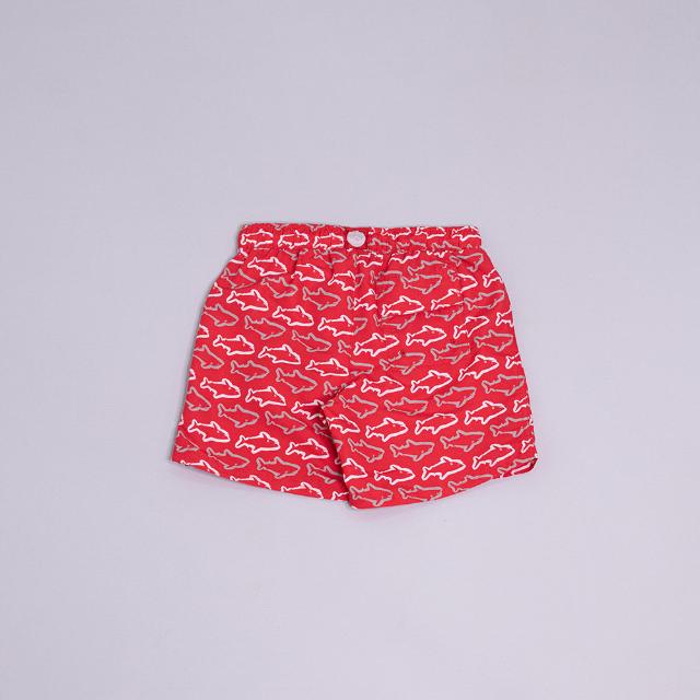 EPK  Boy Red Shark Print Swim Shorts - Stylish and Comfortable Beachwear